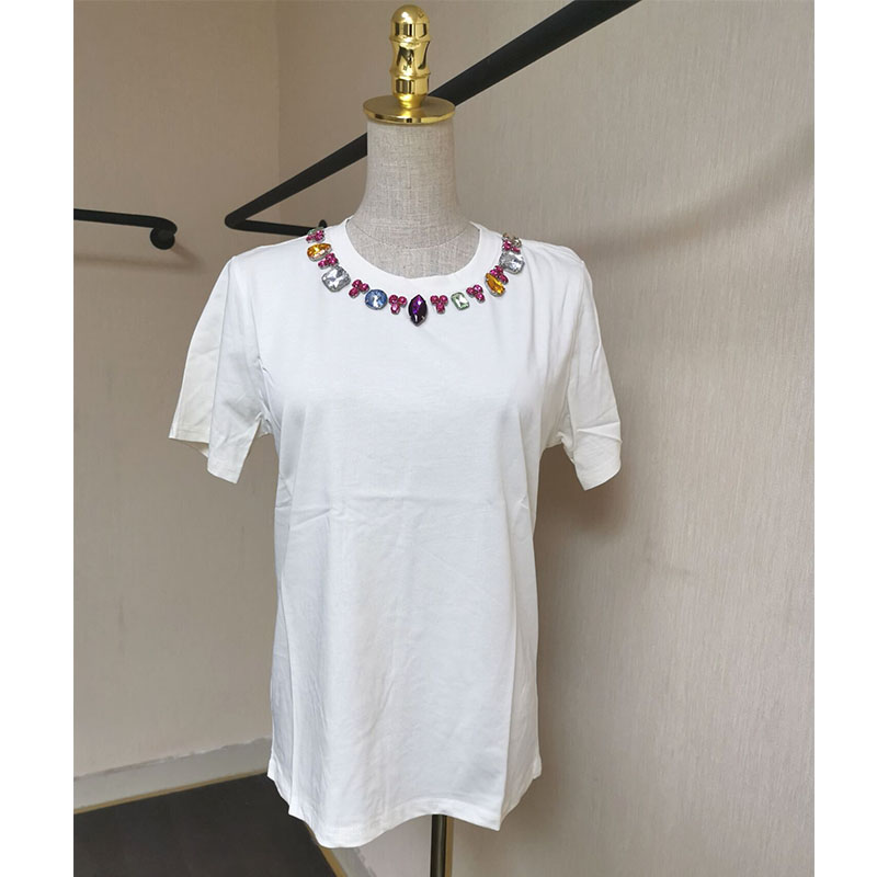 Neue Tencel Leinen Baumwollmischung hochwertige Damen T-Shirt